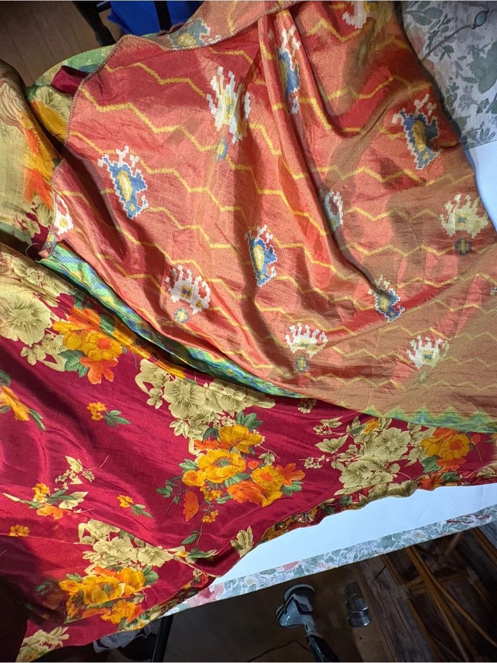 Darn Good Sari Wrap Boho Maxi Skirt